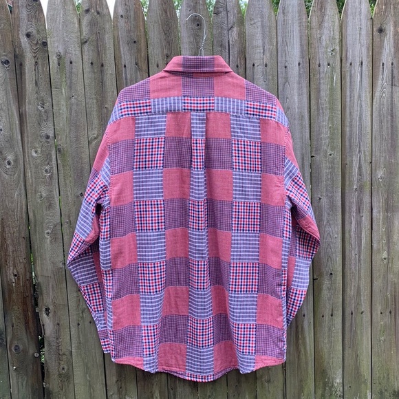 Rare patchwork madras button-up - Picture 4 of 4